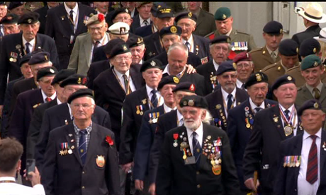 At Veteran's Parade Arromanches, June 6th 2014