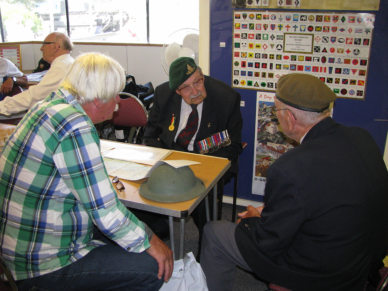 Eric Rackham and Tenno Dogger meeting other veterans, June 2014 